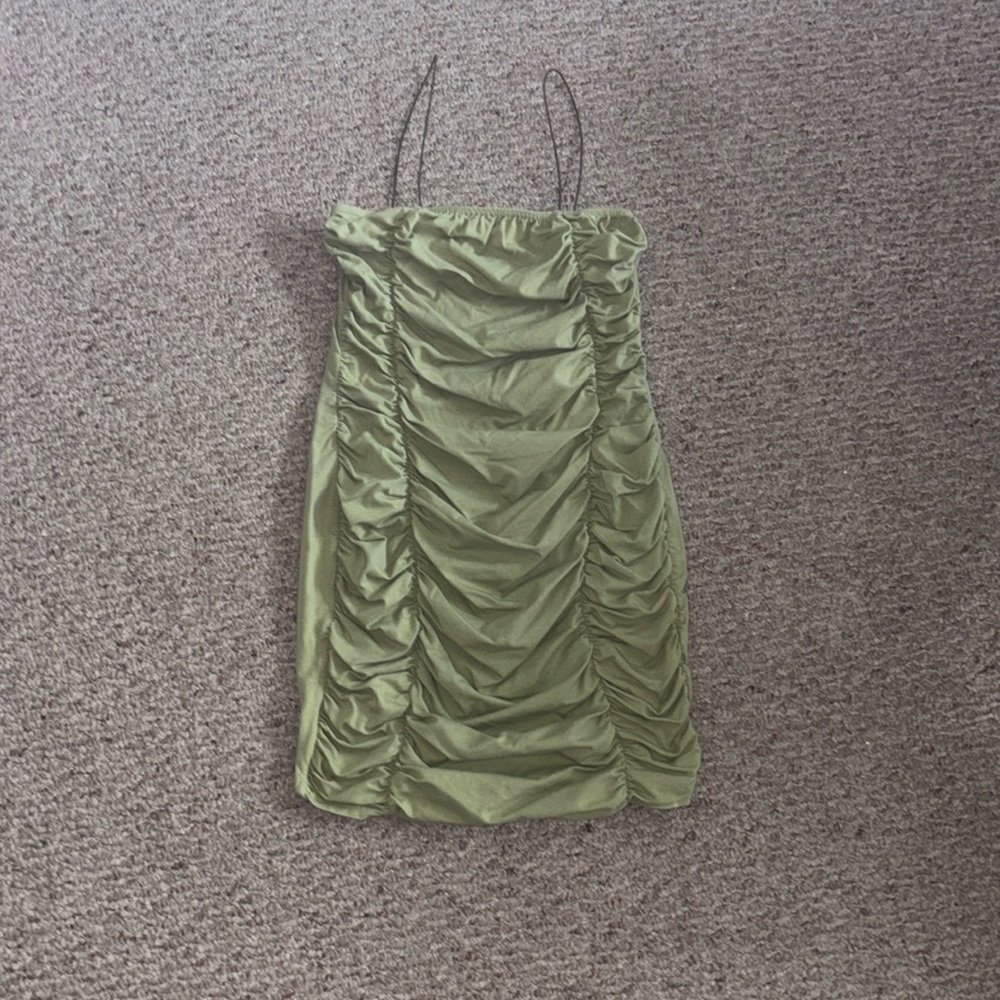 Olive green mini dress!